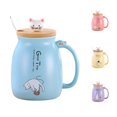 thumbnail image 1 of Cat on a Mug, Ceramic 15oz Coffee Cup for Cat Lovers, Blue, 1 of 8