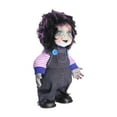 thumbnail image 4 of Muñeca fantasma de Halloween, muñeca aterradora de Halloween, movimiento aterrador, luz, decoración espeluznante, muñeca de casa embrujada, accesorios Chico morado, 4 of 10
