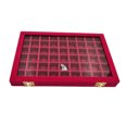 thumbnail image 1 of Lints Jewelry Organizer Large Capacity Storage Box Tray Box Display Necklace Rings Holder with Lid for Home Travel Multifunction Case Rose Red, 1 of 9