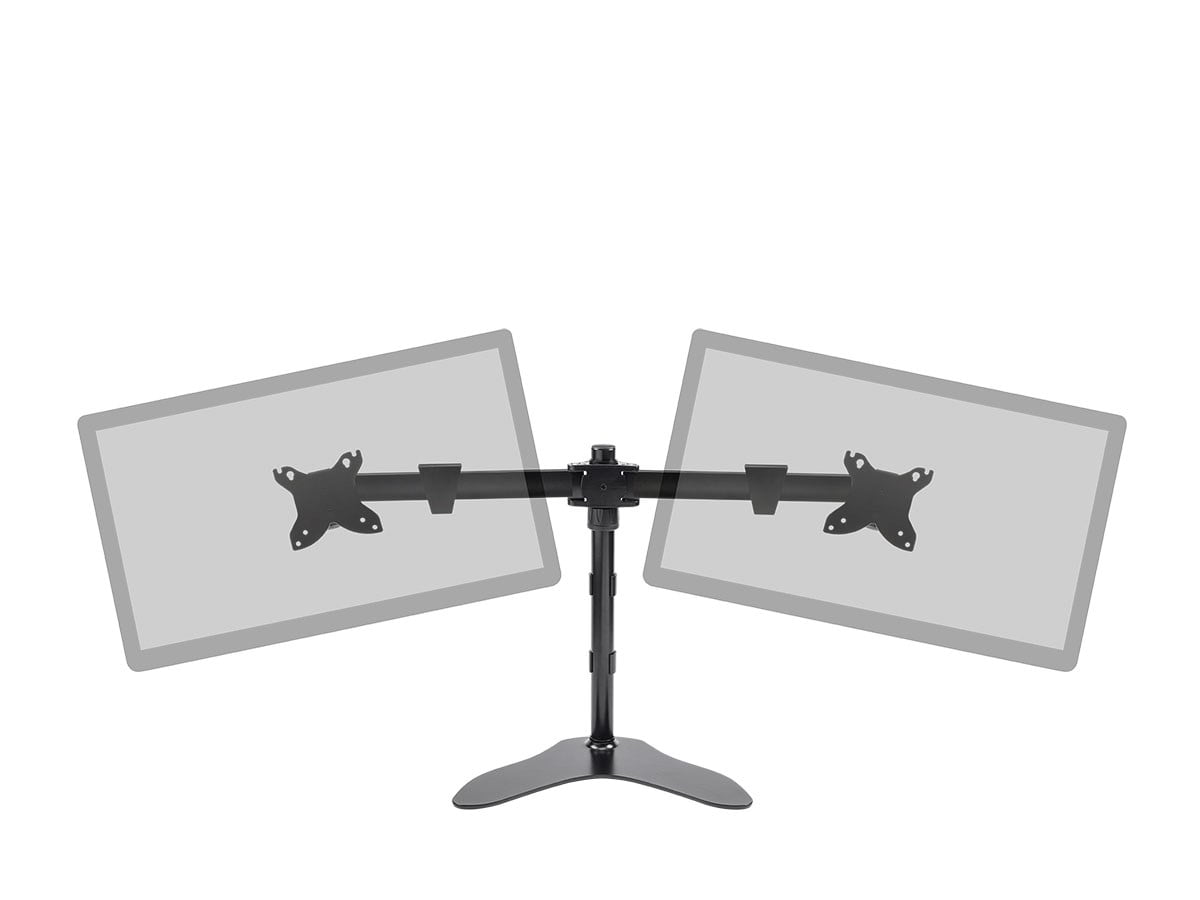 Monoprice Dual Monitor Free Standing Adjustable Desk Mount for Monitors 15~30in