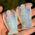 thumbnail image 5 of MATROOY 2" Natural Opal Hand Carved Angel Sculpture Home Garden Room Decor Crystal Gift, 5 of 8