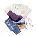 thumbnail image 4 of XCHQRTI Mountain Sunrise T Shirt Sunset Short Sleeve Women Graphic Tee Summer Hiking Tops, 4 of 5