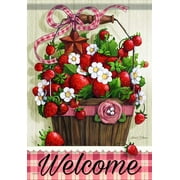 Feiri Home Accents Flagtrends Classic Garden Flag, Welcome Summer Strawberries