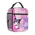 thumbnail image 6 of Kuromi Lunch Bag Anime Lunch Tote Bag Reusable Insulated Lunch Box Portable Lunch Bento Box For College Work Office Picnic 10x8x4 Inch, 6 of 9