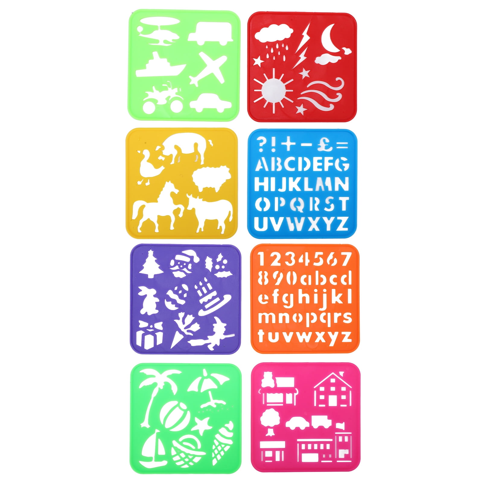 Painting Stencils, 8 Pcs Flexible Durable Small Stencils Humanized