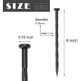 thumbnail image 2 of 30 Pcs Yard Stakes 8 inch Landscaping Staples Plastic Garden Edging Anchoring Spikes,Paver Edging Stakes,for Spring Outdoor Farm Garden Lawn - Black, 2 of 6