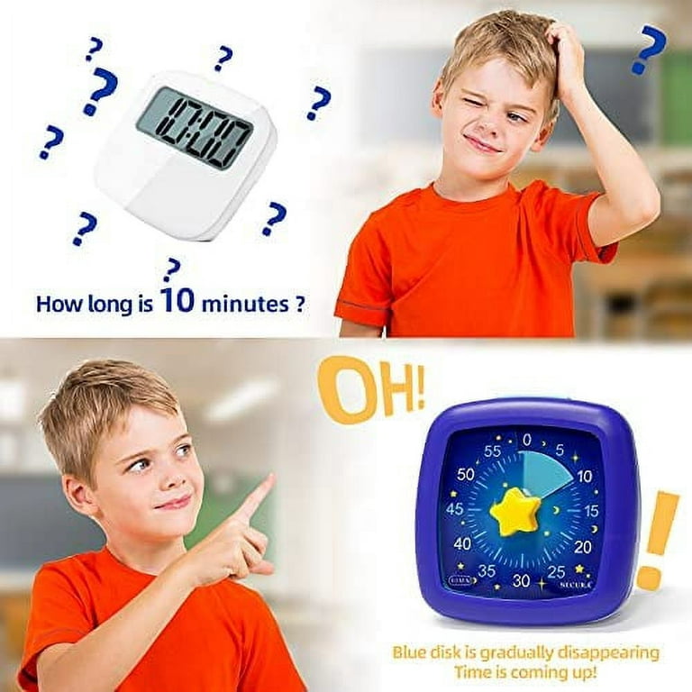 Yunbaoit Visual Timer with Night Light, 60-Minute Countdown Timer for Kids  and Adults, Silent Classroom Timer, Time Management Tool for Home, School