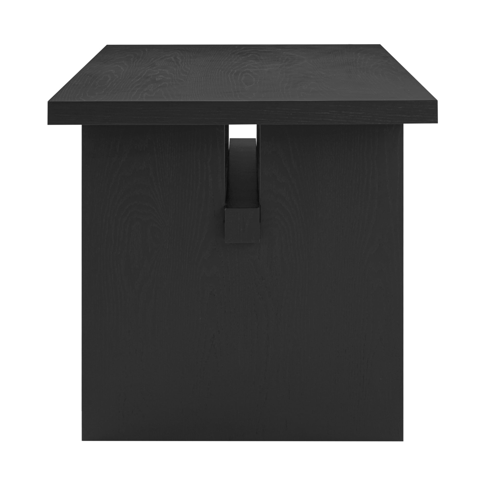 Nathan James Briggs Modern Dining Table for 6, Small Rectangle Dining Table, 6-Person Black Dining Table,  Solid Wood Modern Dining Table in Black Oak