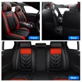 thumbnail image 2 of Fit for Kia Soul Car Seat Covers, 5 Seat Leatherette Front Back Seat Cushion Protector for Forte K5 Amanti Cadenza Black Red, 2 of 12