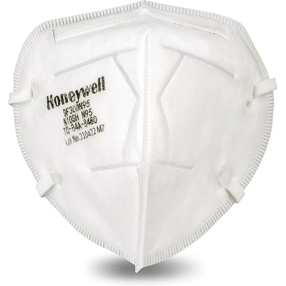 Case of 600 - Honeywell Safety DF300 N95 Flatfold Disposable Respirator Mask -  (12 Packs of 50), White, One Size