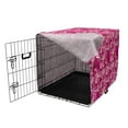 thumbnail image 3 of Women's Day Dog Crate Cover, Pattern of Circular Lady Portraits Symbolic 8 of March Design, Easy to Use Pet Kennel Cover for Medium Large Dogs, 35" x 23" x 27", Magenta Pale Pink Peach, by Ambesonne, 3 of 6