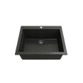 thumbnail image 3 of BOCCHI 1606-505-0126 Granite 24" Single Kitchen Sink + Strainer Metallic Black, 3 of 7