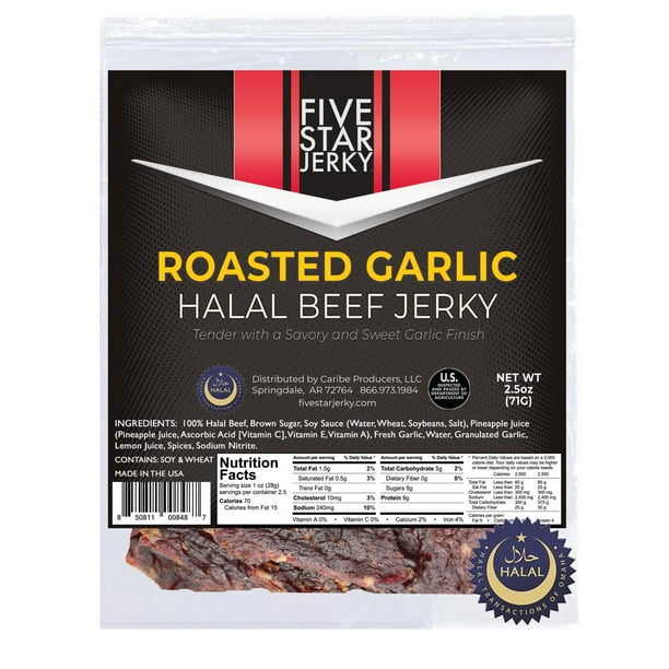 Five Star Roasted Garlic Halal Beef Jerky