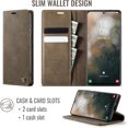 thumbnail image 3 of Funda tipo cartera para Samsung Galaxy S21 Ultra, de piel, con tarjetero, función atril, cierre magnético y bloqueo RFID de TPU a prueba de golpes, compatible con S21 Ultra, 3 of 8