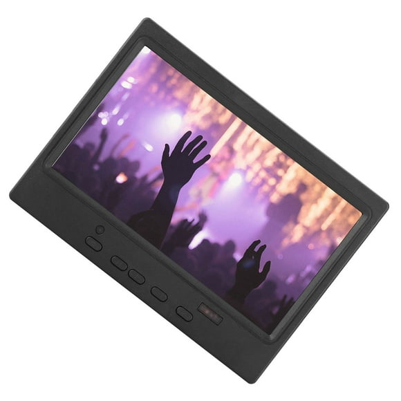 HD Monitor, Portable IPS Monitor 7 Inch 1024x600 Multifunction Portable Monitor, LED Display Support HD Multimedia Interface VGa AV Input Monitor, Replacement Electronics Computer Monitor