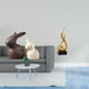 thumbnail image 2 of Juego De Estatuas De Cerámica De Conejo Y Fuego Abstracto, Decoración De Conejo De Pascua De Porcelana Con Figura De Llama De Resina Moderna Para Gabinete, Jardín, Sala De Estar, Interior, 2 of 8