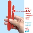 thumbnail image 2 of CraftySticks- 200 Pack 4.5 Inch Red Popsicle Sticks for Crafts, Colored Wooden Craft Sticks for Kids Crafts, STEM Basics and DIY, 2 of 5