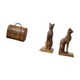 thumbnail image 1 of Estuche organizador de joyas,Organizador de joyas de madera para mujeres,hombres y niñas,Figura de mesa,Sujetalibros con forma de gato para decoración de oficina o hogar,Estantería, 1 of 7