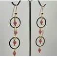 thumbnail image 6 of Rare Faceted Pink Rhodonite 14Kgf Earrings, 6 of 10