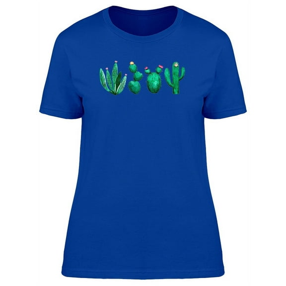 Awesome Set Of Cactus T-Shirt Women -Image by Shutterstock, Female Medium