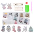thumbnail image 3 of 8Pcs Keychain Diamond Painting Christmas Pattern DIY Resin Key Ring Luggage Pendants Crafts, 3 of 10