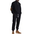 thumbnail image 2 of Men's Textured Knit Pullover Sweatshirt and Jogger Pants Set with Button Detail and Ribbed Cuffs for Casual Wear, 2 of 4