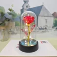 thumbnail image 3 of Rosa eterna con luz LED, flor artificial roja en cristal para novia, suministros para fiestas de bodas, regalos de San Valentín y Navidad, 3 of 5