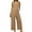 Khaki, variant on Jumpsuits Overalls for Women Casual Adjustable Straps Round Neck Lace Up Solid Color Fashion Loose Summer Rompers Jumpers with Pockets