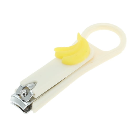 Unique Bargains 1 Pc Cartoon Banana Nail Clipper for Women for Men Beige