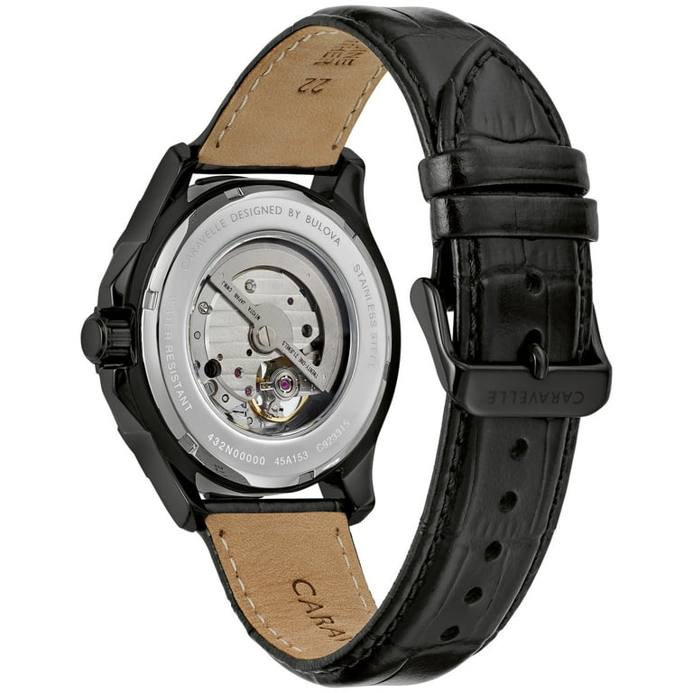 black dial dress watch DIY Watchmaking Kit | 35mm Mosel while the watch itself is powered by a Japanese quartz movement. Caravelle Men's Dress Black Dial