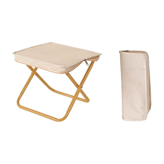 Dvumao Outdoor Folding Stool Portable Handle Bag Mini Folding Chair Fishing Stool Queueing Zipper Stool Camping Fully Foldable Chair, Home Decor