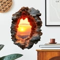 thumbnail image 6 of 3D Break Through Wall Removable Vinyl Mural Decals - Self-Adhesive No-Residue, Fake Window Design, Easy to Apply, Realistic Effect, Perfect for Living Room Bedroom Background Wall Decor, 11.8*15.7in, 6 of 6