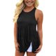 thumbnail image 1 of Moda Mujer Causal Cuello Redondo Blusa Estampada Sólida Camiseta Sin Mangas Verano Tank Tops Fridja  gh1615, 1 of 6