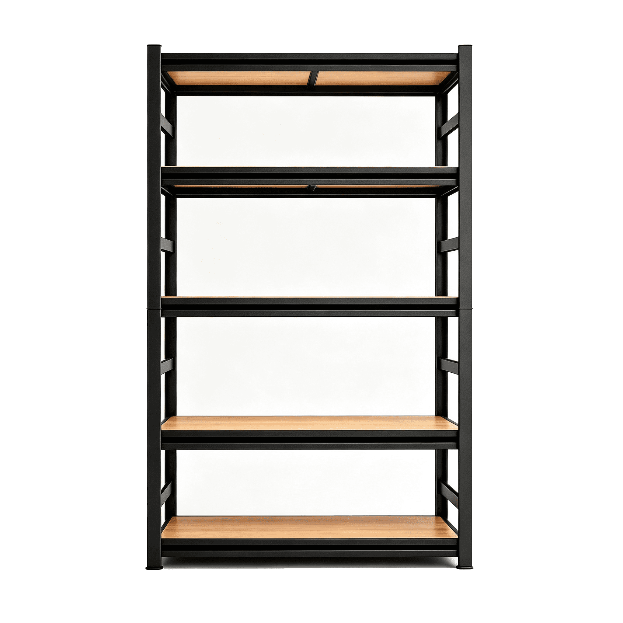 63‑inch Height Storage Shelving Unit with Five‑Tier Adjustable Shelves, Can Be Disassembled into Two Independent Units, for Home, Warehouse, School, Office, Supermarket and Other Scenarios