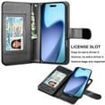 thumbnail image 5 of iPhone 17 Air Case,for iPhone 17 Air 6.5" Wallet Phone Case,Takfox PU Leather Magnetic Detachable Card Holders Shockproof Kickstand Protective [Flip Folio Cover] for iPhone 17 Air - Black, 5 of 7