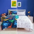 thumbnail image 3 of Joyfy Kids Twin Comforter Set 5pcs Dinosaur Bedding Set for Boys, Super Soft Microfiber Bed in a Bag with Comforter, Sheets, Pillowcase & Sham for Kids Age 5+, 3 of 8