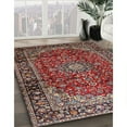 thumbnail image 2 of Ahgly Company Indoor Square Traditional Saffron Red Medallion Area Rugs, 3' Square, 2 of 6