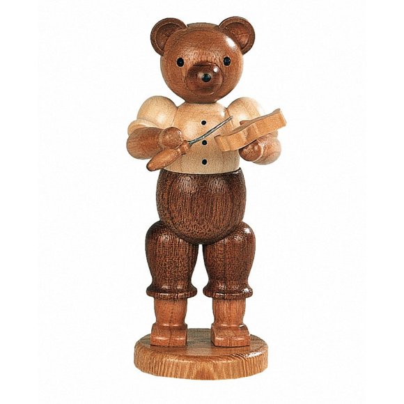 Ours, Homme, Graveur, Hauteur 10 cm / 4 Pouces, Erzgebirge original par Müller Seiffen