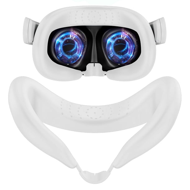 DQrwqpou Máscara Facial Silicona VR Interfaz Facial VR para Meta Quest 3 (blanco)