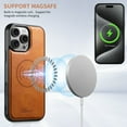 thumbnail image 5 of ELEHOLD Case for iPhone 16 Pro,2 in 1 Detachable Magnetic Leather Wallet Case with Card Holder Kickstand,Khaki, 5 of 9