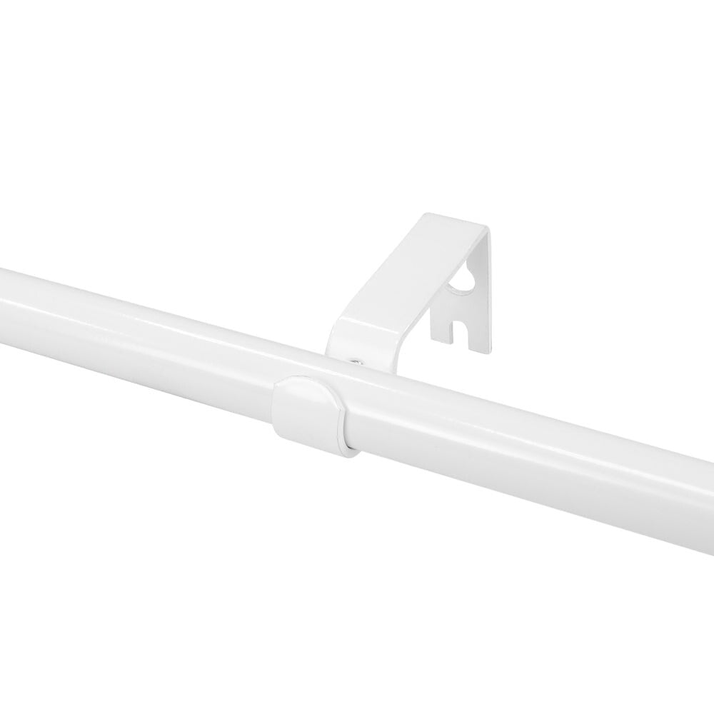 Lumi 5/8" Single Curtain Rod Set (3 Colors) -Acrylic Pumpkin finials 28"-48" - Silver