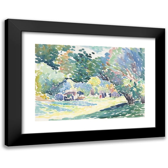 Henri-Edmond Cross 14x11 Black Modern Framed Museum Art Print Titled - Landscape (ca. 1904)