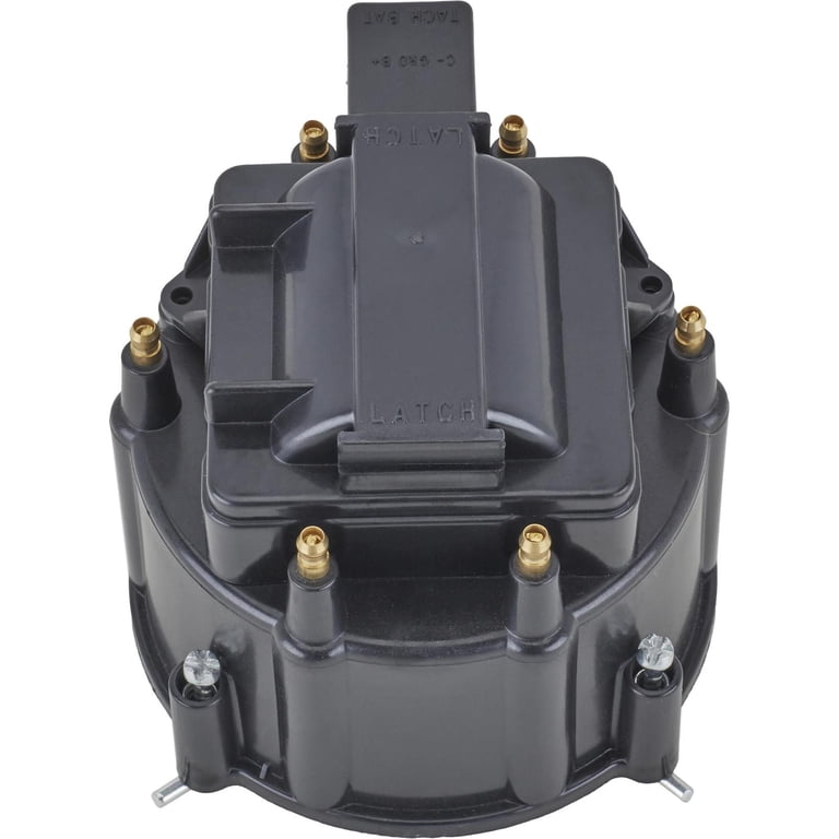 Chevy 6-Cylinder HEI Distributor Replacement Cap and Rotor, Black
