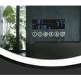 thumbnail image 5 of CIRQUE 30 in. Round LED Black Framed Mirror with Bluetooth, Defogger, and Digital Display, 5 of 6