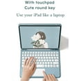 thumbnail image 3 of Timoom iPad 9th 8th 7th Generation 10.2 inch/Air 3 Pro 10.5 inch Keyboard Case with Cute Round Key Color Keyboard 2021 iPad 9 8 7 Detachable Touch Keyboard Cover, 3 of 7