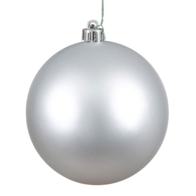 Bola de Adorno Navideño Vickerman Plateada Mate 2.4 cm Paquete de 24