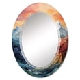 thumbnail image 2 of Designart "Sharp Peaks The Colorful Mountains III" Cottage Round Wall Mirror - Landscapes Oval Printed Decorative Oversized Mirror - Multiple Color Options, 2 of 4