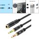 thumbnail image 3 of Cable de Sonido Splitter CUTICAT auxiliar AUX estéreo 0.3M Adaptador de división de auriculares, 3 of 6