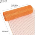 thumbnail image 2 of 2 Pack Christmas Deco Mesh Ribbon,10.2 Inch x 30 Feet Decor Mesh Ribbon with Metallic Foil Deco,Orange Metallic Mesh Ribbon for Craft,Party, 2 of 6