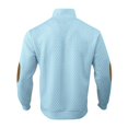 thumbnail image 4 of pstuiky camisetas de manga larga para hombre, Suéter de hombre con botones, color liso, cuello alto, mangas largas y cuadrados pequeños top de hombre xl, 4 of 5